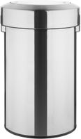 Bolero Geborsteld Stalen Prullenbak met Swingdeksel 70ltr - HT461
