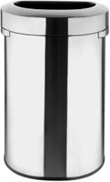 Bolero 'd' Vorm Geborsteld Stalen Prullenbak met Open Deksel 86ltr - HT463