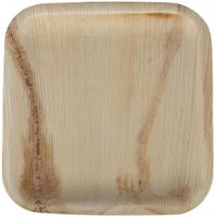 Fiesta Compostable Fiesta Composteerbare Palmblad Borden Vierkant 200mm (Pakket van 100) - HT872