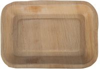 Fiesta Compostable Fiesta Composteerbare Diepe Palmblad Borden Rechthoekig 250mm (Pak van 100) - HT874