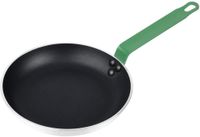 Hygiplas Aluminium Antiaanbak Teflon Platinum Plus Koekenpan met Groene Handgreep 24cm - HT962