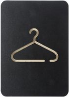 Europel Pictogram Bord Garderobe Zwart - HU470