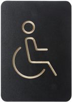 Europel Pictogram Bord Rolstoel Zwart - HU474
