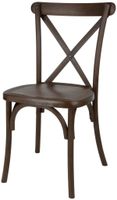 Bolero Manhattan Cross-Back Harsstoelen Donker Hout Effect (Set van 4) - HW281