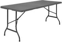 Bolero Wilgstructuur Rechthoekige Wilg Midden Vouwtafel 6ft - HW299