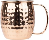 Olympia Barware Gehamerd RVS Koper Gecoate Mokken 440ml - HY114