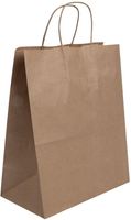 Fiesta Compostable HY766 Fiesta Recycleerbare Twist Handle Bruine Papieren Tassen Groot (250 stuks)
