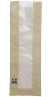 Fiesta Compostable HY775 Fiesta Composteerbare Baguettezakken met Glasine Venster 300x100x60mm (1000 stuks)