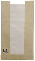 Fiesta Compostable HY776 Fiesta Composteerbare Broodzakken met Glasine Venster 320x180x40mm (stuks 1000)
