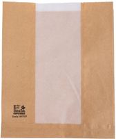 Fiesta Compostable HY777 Fiesta Composteerbare Broodzakken met Glassine Venster 266x215x88mm (Pack 1000)