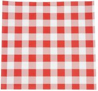Chefstore.nl Fiesta Composteerbare Rode Gingham Vetvrije Vellen - 250x250mm (Pakket 200) - HY780