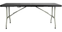 Bolero HZ169 Rechthoekige Centraal Opvouwbare Tafel 6ft Zwart