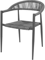 Bolero Eden PE Gevlochten Rattan Outdoor Armstoelen Antraciet (4stuks) - HZ590