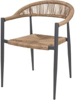 Bolero Eden PE Gevlochten Rattan Outdoor Armstoelen Naturel (4 Stuks) - HZ591