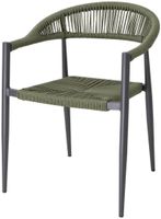 Bolero Eden PE Gevlochten Rattan Outdoor Armstoelen Groen (4 Stuks) - HZ592