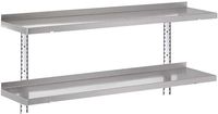 Gastro M HZ751 Gastro-M complete wandplankenset 2 niveaus 100x40cm - volledige montageset (excl. schroeven)