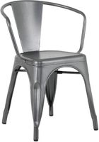 Bolero HZ807 Bistro Curve Armstoelen Donkergrijs (4 stuks)