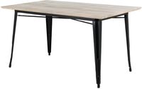 Bolero HZ808 Bistro Eettafel Mangohouten Blad Zwarte Poot 1450mm