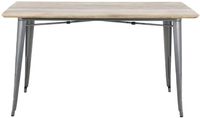 Bolero HZ809 Bistro Eettafel met Mangohouten Blad en Donkergrijze Poot 1450mm