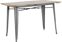 Bolero HZ811 Bistro Eettafel met Lattenblad van Mangohout en Donkergrijze Poot 1200mm