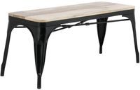 Bolero HZ814 Bistro Bank van Mangohout en Zwarte Poten 1000mm (2 stuks)
