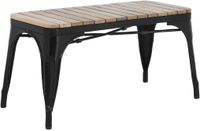 Bolero HZ816 Bistro Bank met Latten van Mangohout Zwart 850 mm (2 stuks)