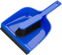 Jantex Vuilnisblik & Borstel Set - Blauw - HZ843