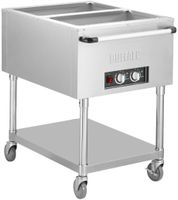 Buffalo JB983 Mobiele bain marie wagen 2x GN 1/1