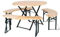 Bolero JK498 Duitse bierbank en ronde tafelset 1670x460mm