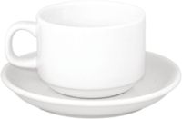 Speciale Aanbieding X24 Athena Hotelware Stapelbare Theekoppen En Schotels, Athena Hotelware S376