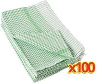 Bulkvoordeel X100 Wonderdry Theedoeken Groen, Geen Merk S645