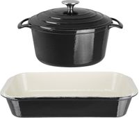 Vogue 2-Delige Gietijzeren Braadpan En Ovenschaal Set - Vogue SA619