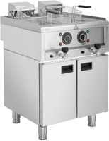 Buffalo 600 Serie Vrijstaande Elektrische Friteuse met Dubbele Tank 2x 8ltr - SA782
