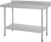 Werktafel | Achteropstand | Rvs | 120cm | Vogue | T381