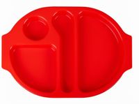 Kristallon dienbladen met vakken 37,5 x 27,8cm rood | U037