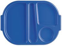 Kristallon dienbladen met vakken 37,5 x 27,8cm blauw | U038