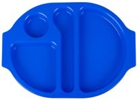 Kristallon dienbladen met vakken 37,5 x 27,8cm blauw | U038