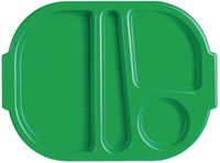 Kristallon dienbladen met vakken 37,5 x 27,8cm groen | U040