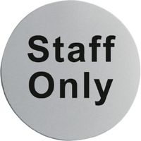 Staff Only RVS deurbord | U060