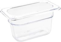 Polycarbonaat Bak | Transparant | Gn1/9 | 10cm Hoog | Vogue | U243