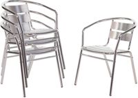 Stapelbare aluminium stoel | 4 stuks | Bolero | U419