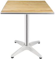 Bolero vierkante tafel met essenhouten blad 60cm | U430