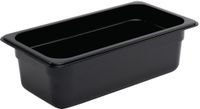 Polycarbonaat Bak | Zwart | Gn1/3 | 10cm Hoog | Vogue | U463