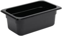 Polycarbonaat Bak | Zwart | Gn1/4 | 10cm Hoog | Vogue | U467