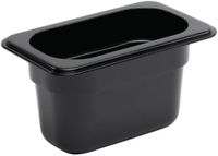 Polycarbonaat Bak | Zwart | Gn1/9 | 10cm Hoog | Vogue | U473