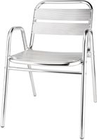 Bolero stapelbare aluminium stoelen met gebogen armleuning | U501