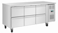 Polar UA101 U-Series Gastronorm koelwerkbank met zes laden