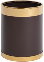 Bolero prullenbak bruin met gouden rand | Y804