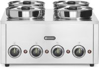 Hendi Thermosysteem 4, Bain Marie, 16 Liter, 220-240V, 800W, 506x509x(H)298mm - 201466