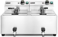 Hendi Friteuse Mastercook met aftapkraan - 2 x 8 l | 209301